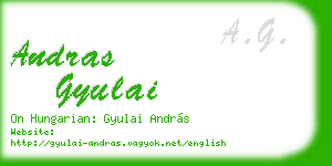 andras gyulai business card